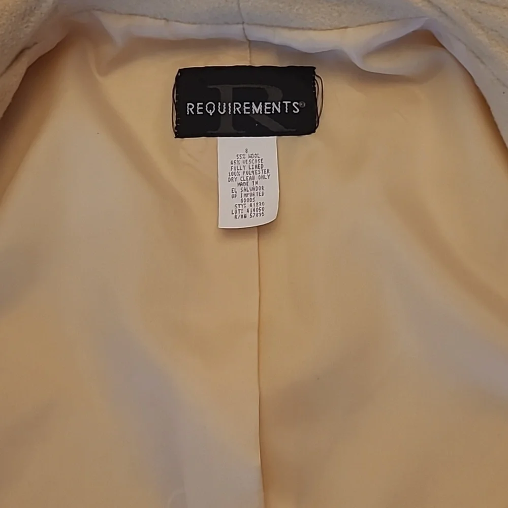 EUC VTG Requirements Butter Yellow Mock Neck Wool/Vicose Blazer with Pockets - Picture 10 of 10